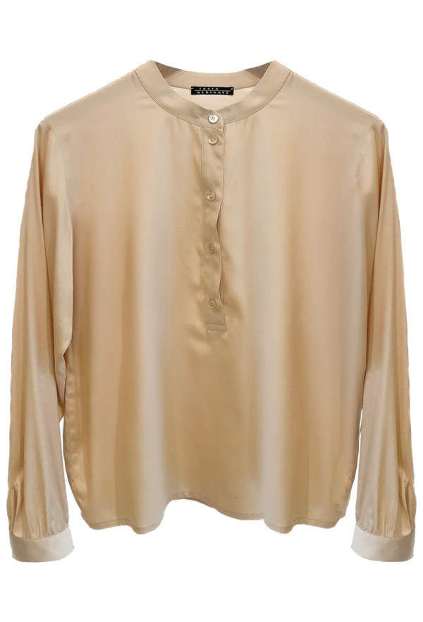 Beige long-sleeve shirt on a white background