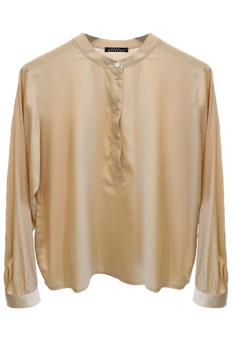 Beige long-sleeve shirt on a white background
