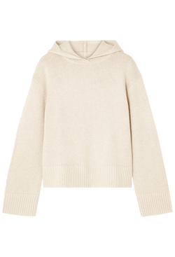 cream hoodie on a white background