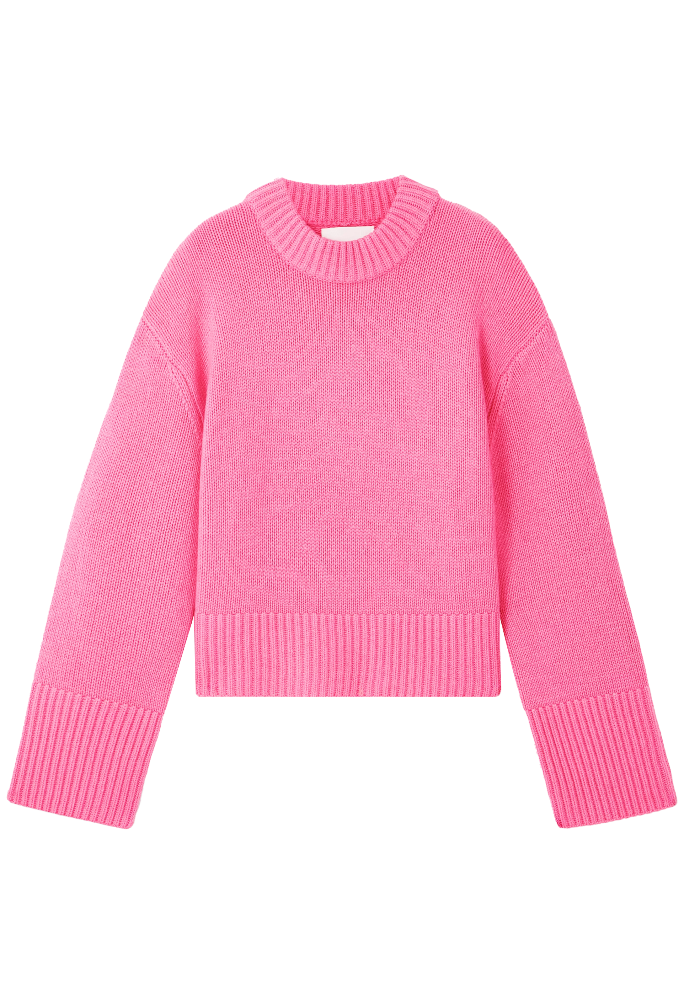Pink sweater on a white background