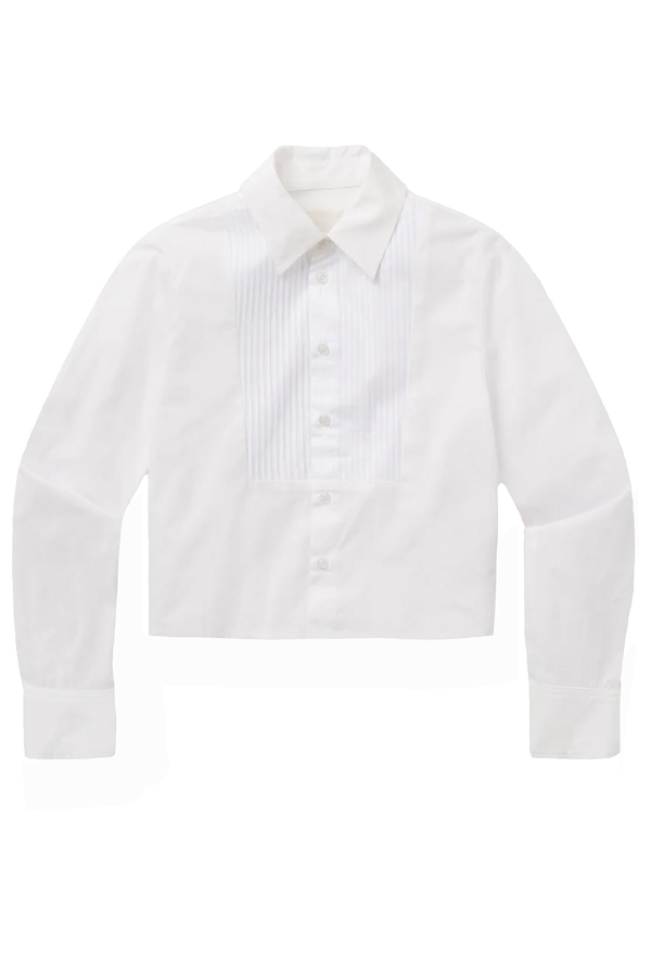 White button-up shirt on a white background