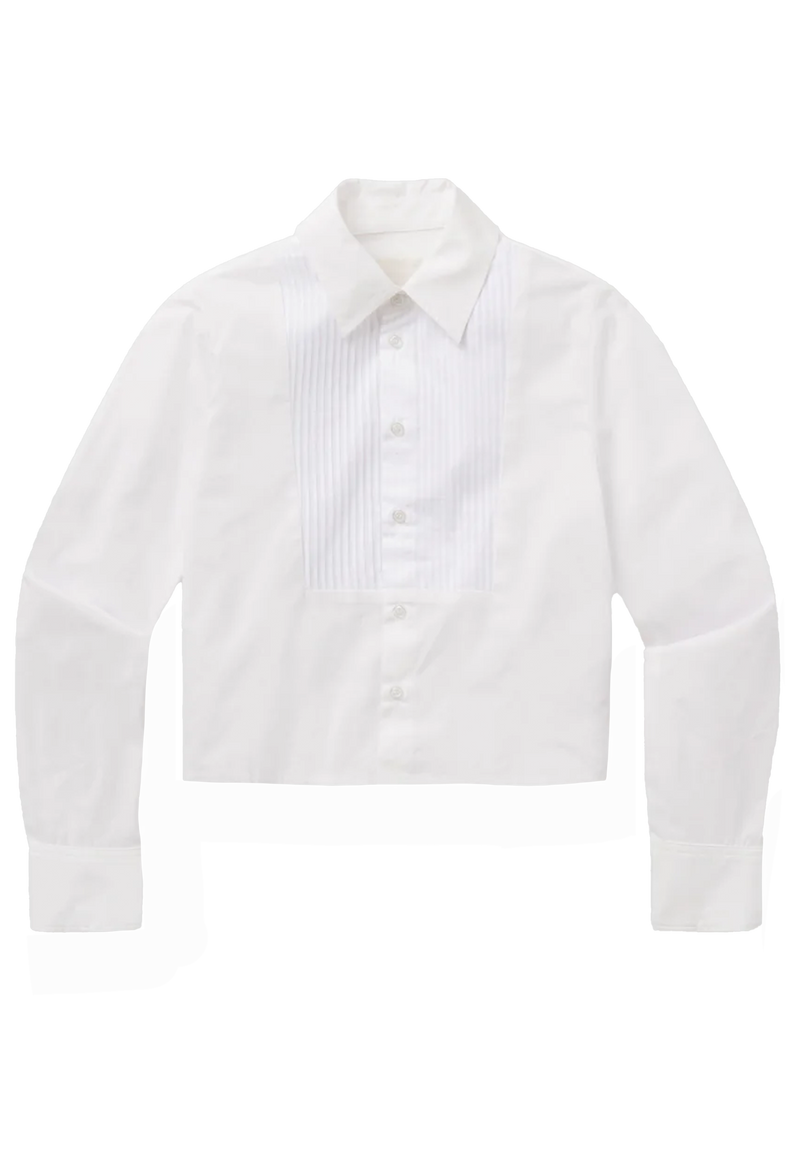White button-up shirt on a white background