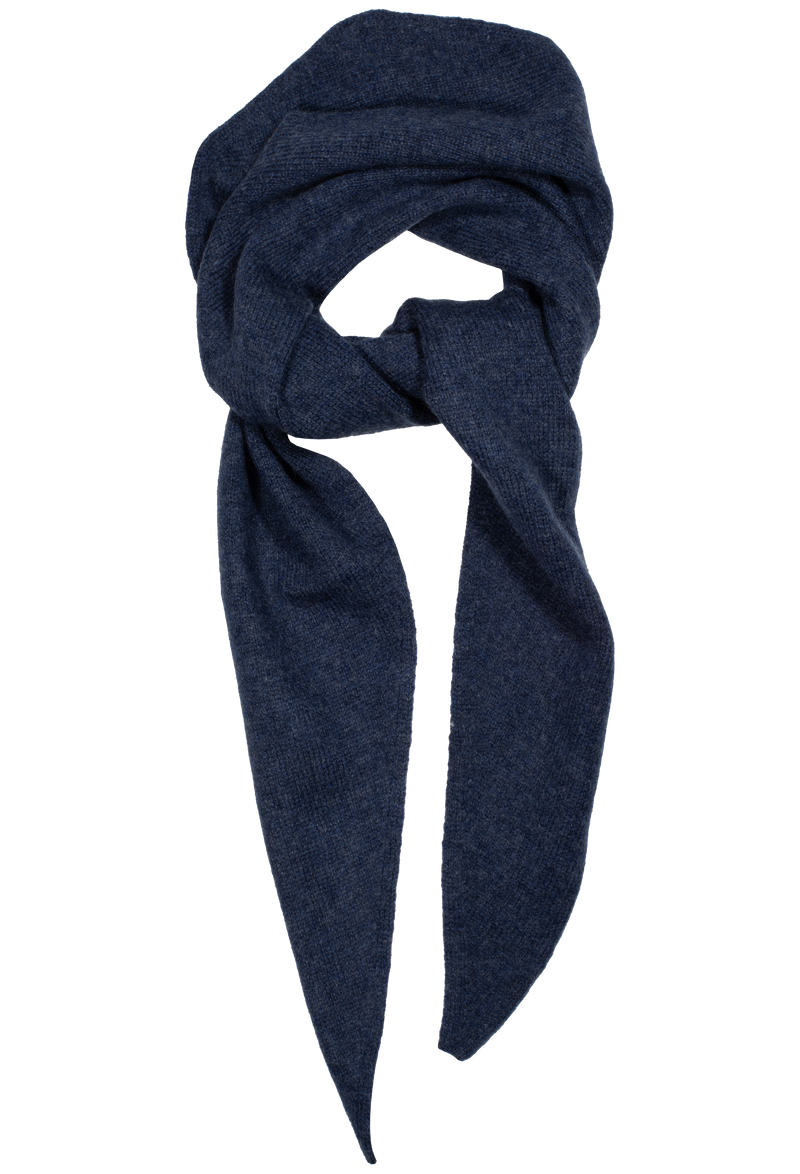 Navy blue scarf on a white background