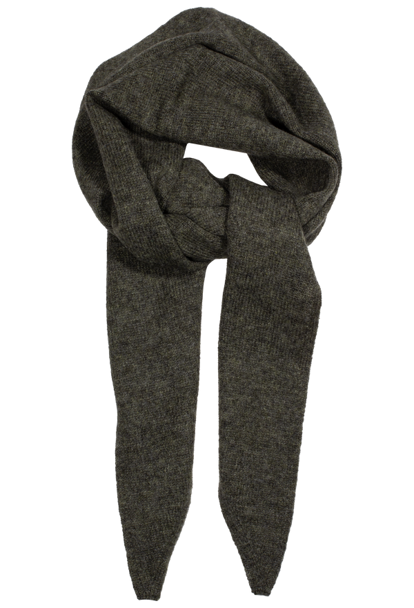 Dark green scarf on a white background