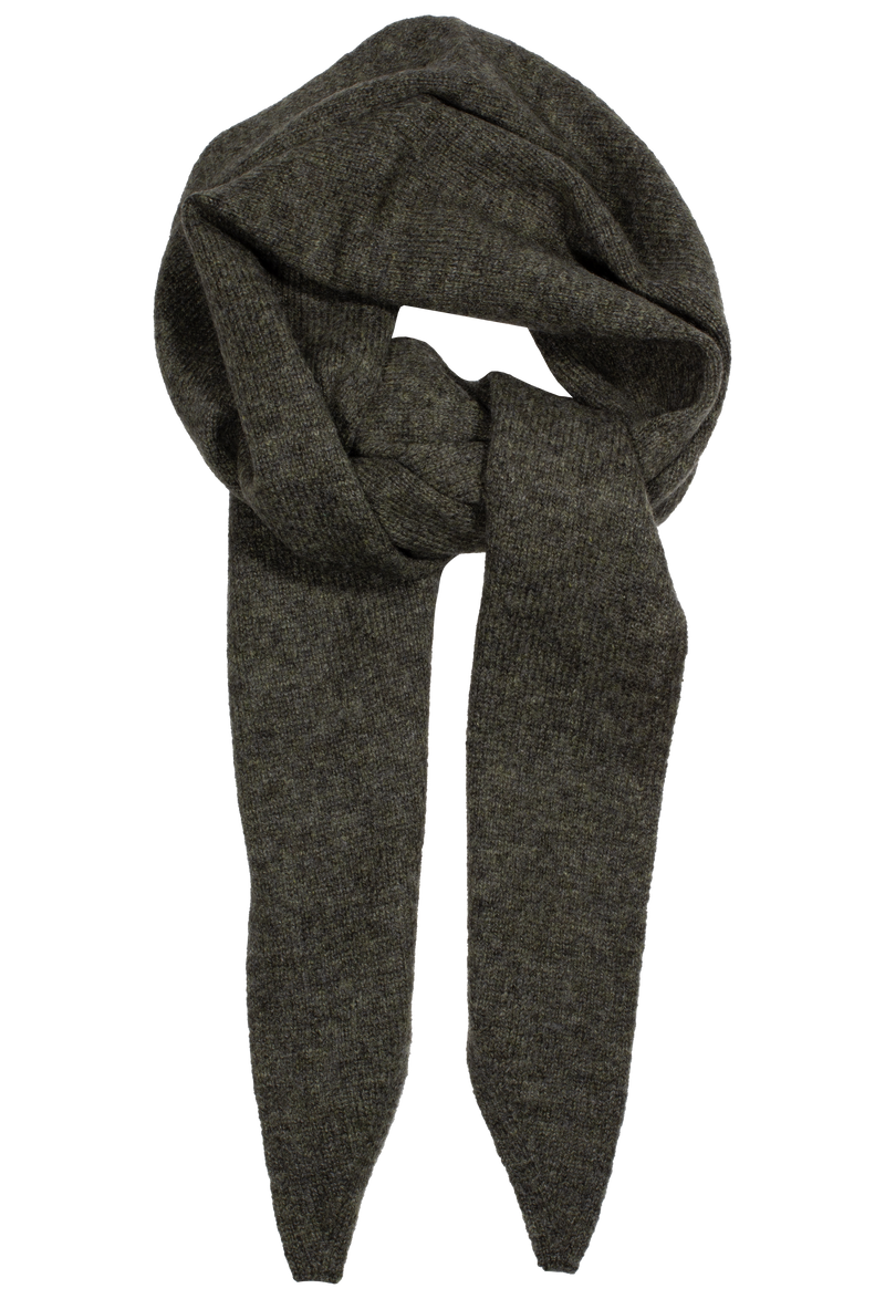 Dark green scarf on a white background