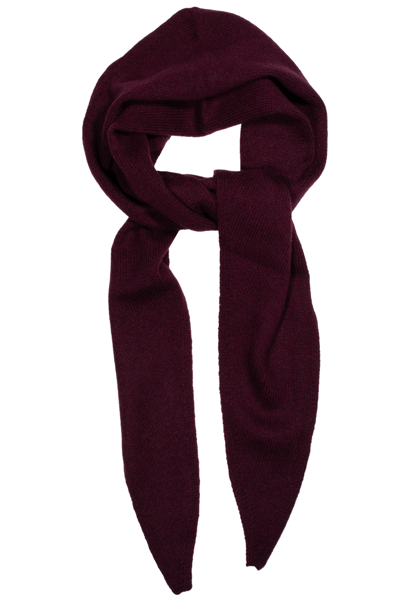 Maroon scarf on a white background