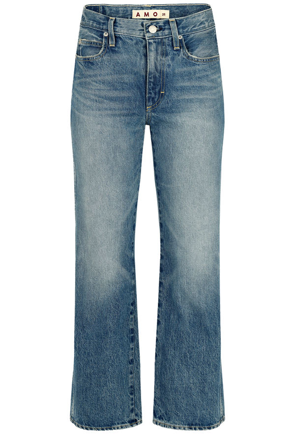Blue jeans on a white background
