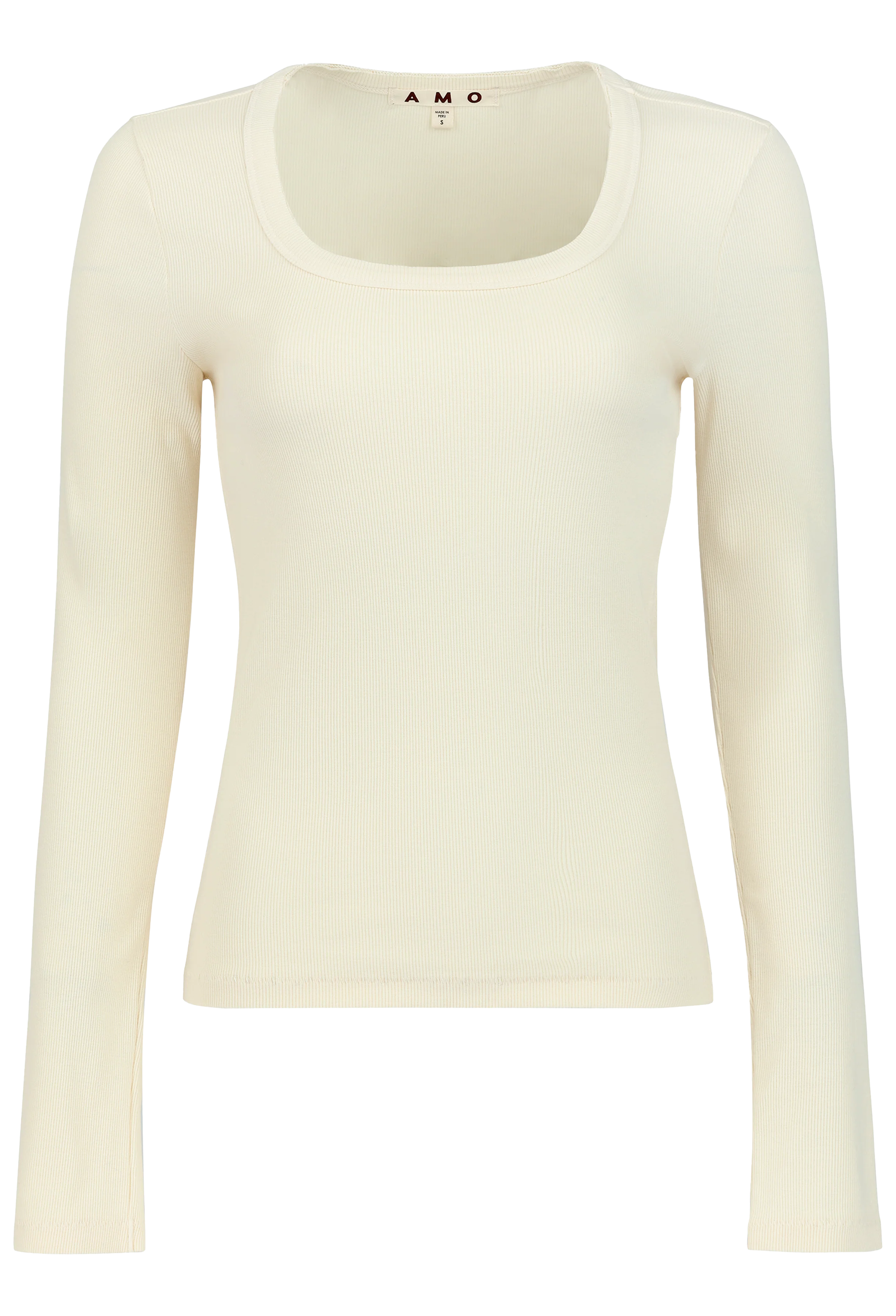 White long-sleeve top on a white background