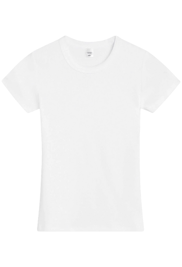 Plain white t-shirt on a white background