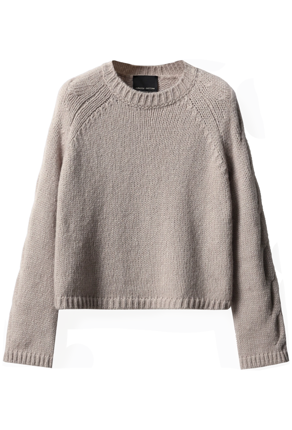 Beige sweater on a white background
