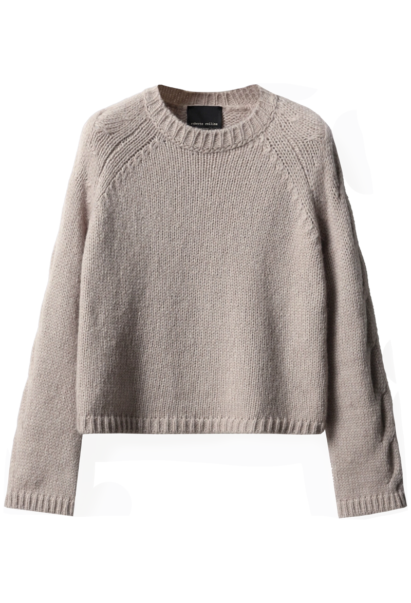Beige sweater on a white background