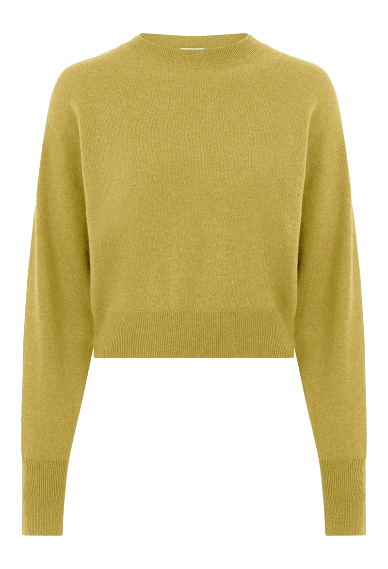 Yellow sweater on a white background