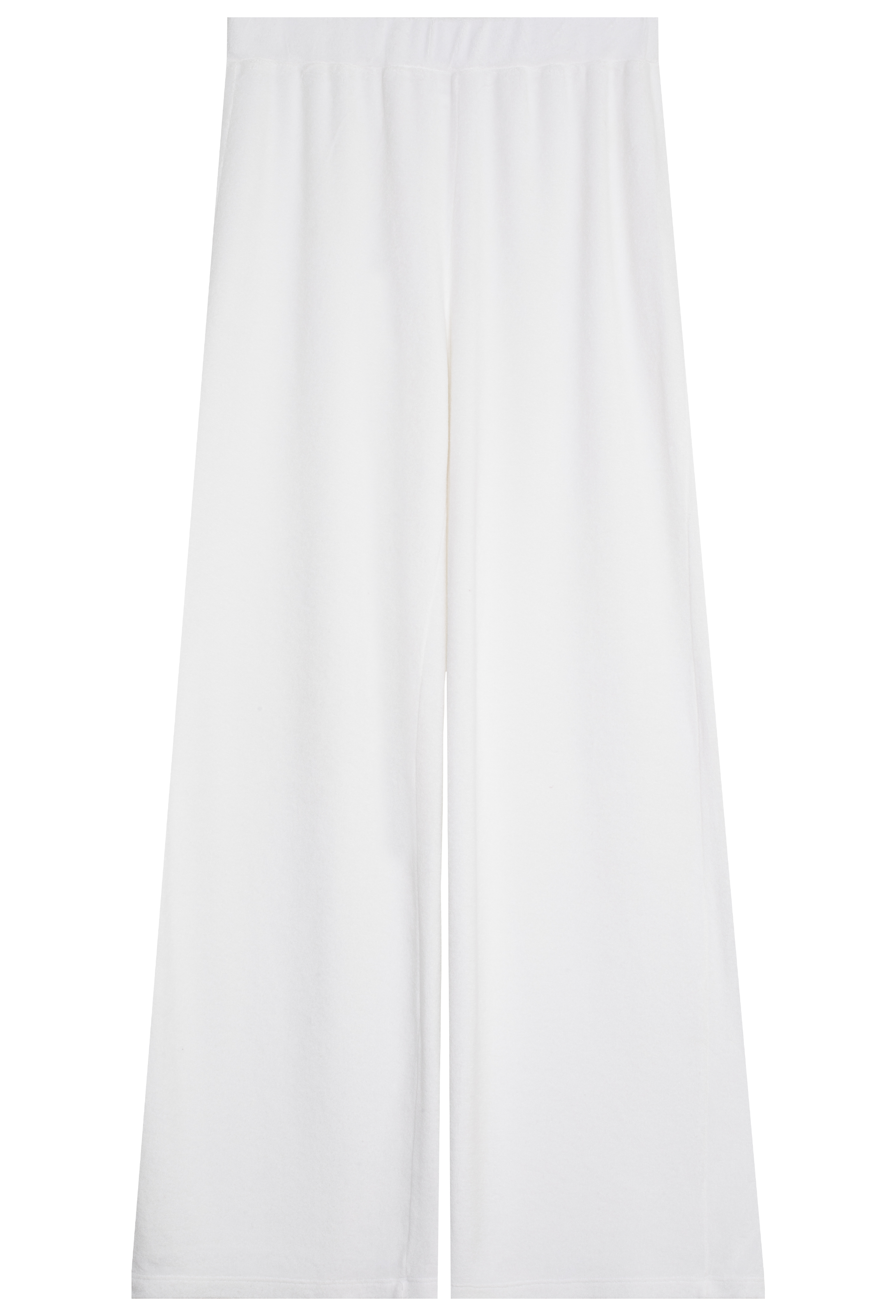 white terry cloth sweatpant on a white background