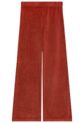 caramel terry cloth sweatpant on a white background
