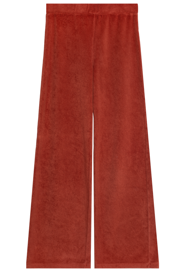 caramel terry cloth sweatpant on a white background