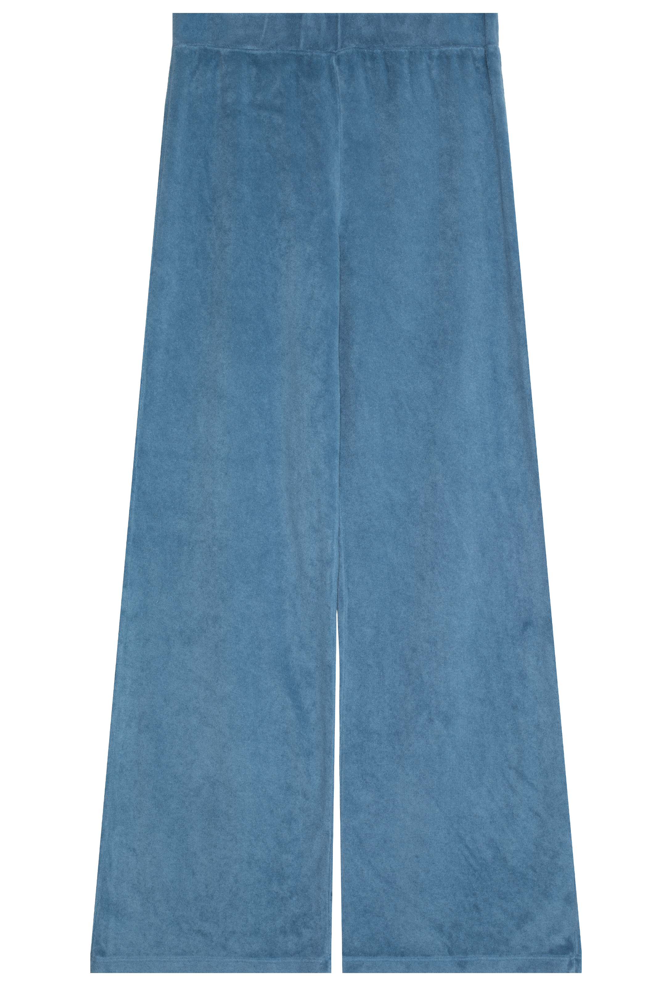blue terry cloth sweatpant on a white background