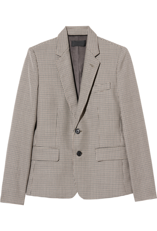 Checkered blazer on a white background