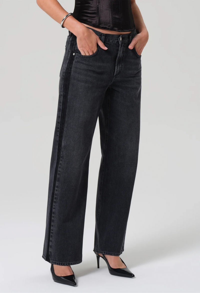 Lindz Easy Straight Tuxedo Stripe Jean