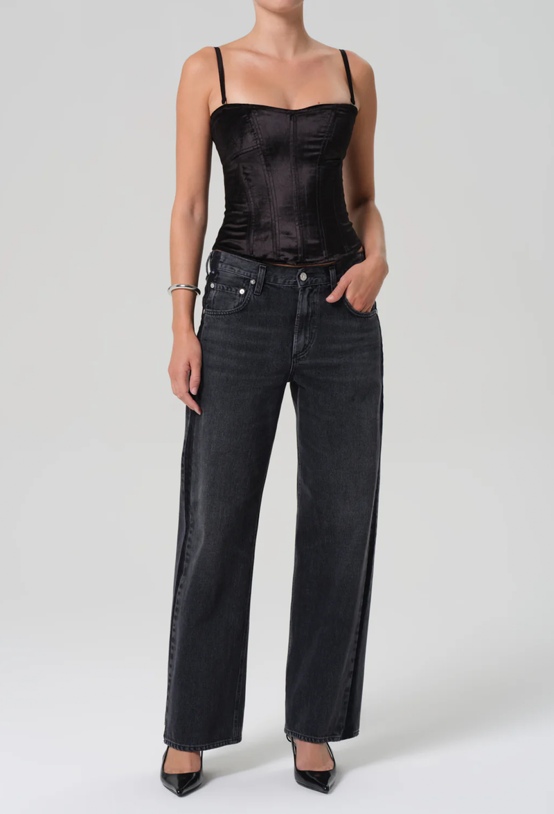 Lindz Easy Straight Tuxedo Stripe Jean