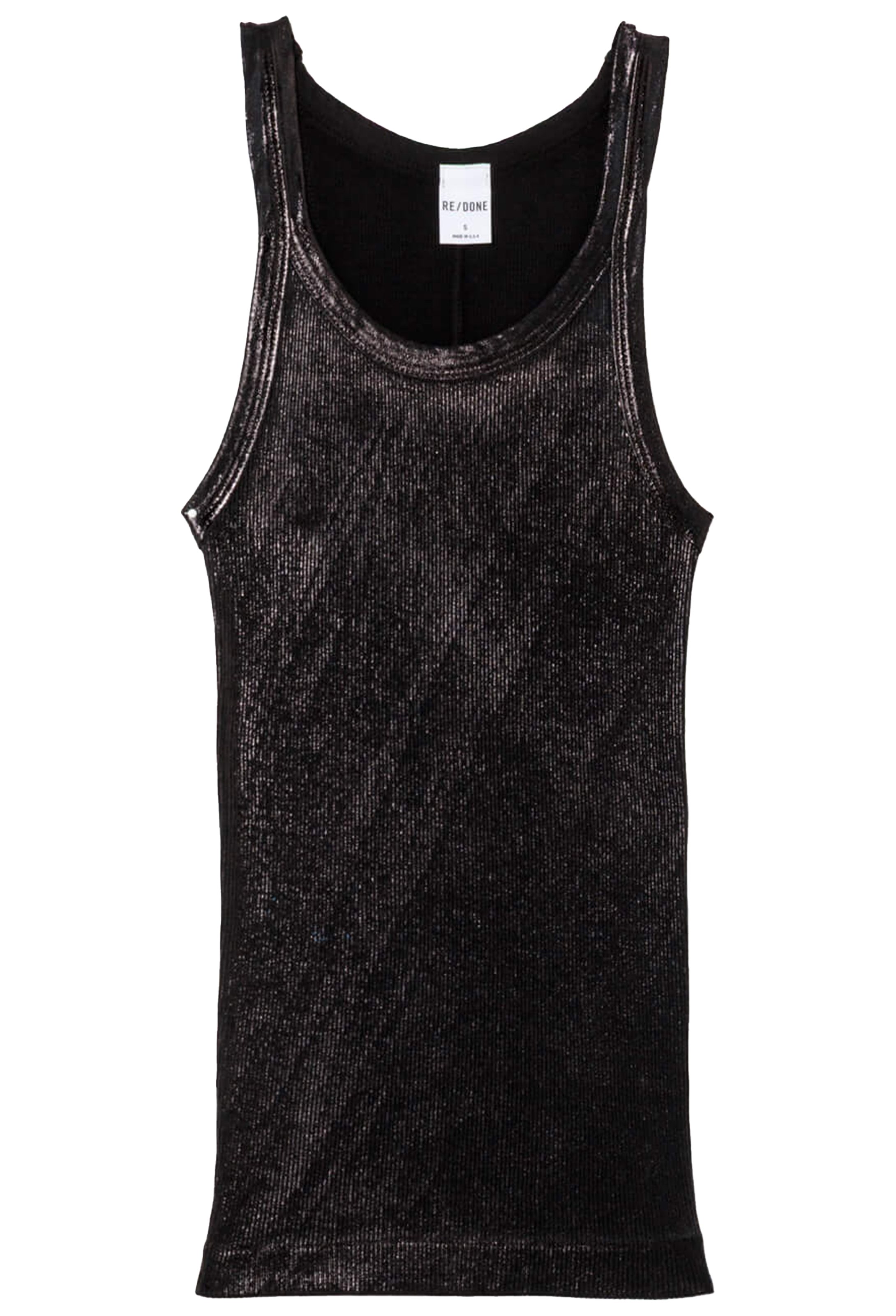 Black tank top on a white background
