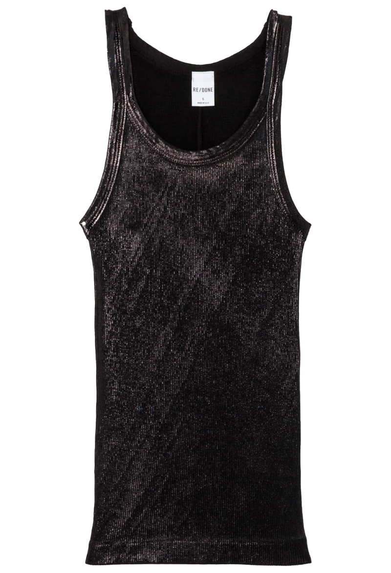 Black tank top on a white background