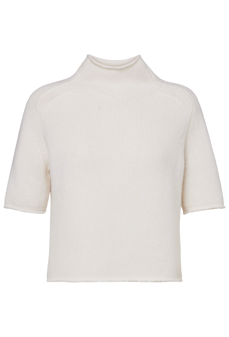 White short-sleeve top on a white background