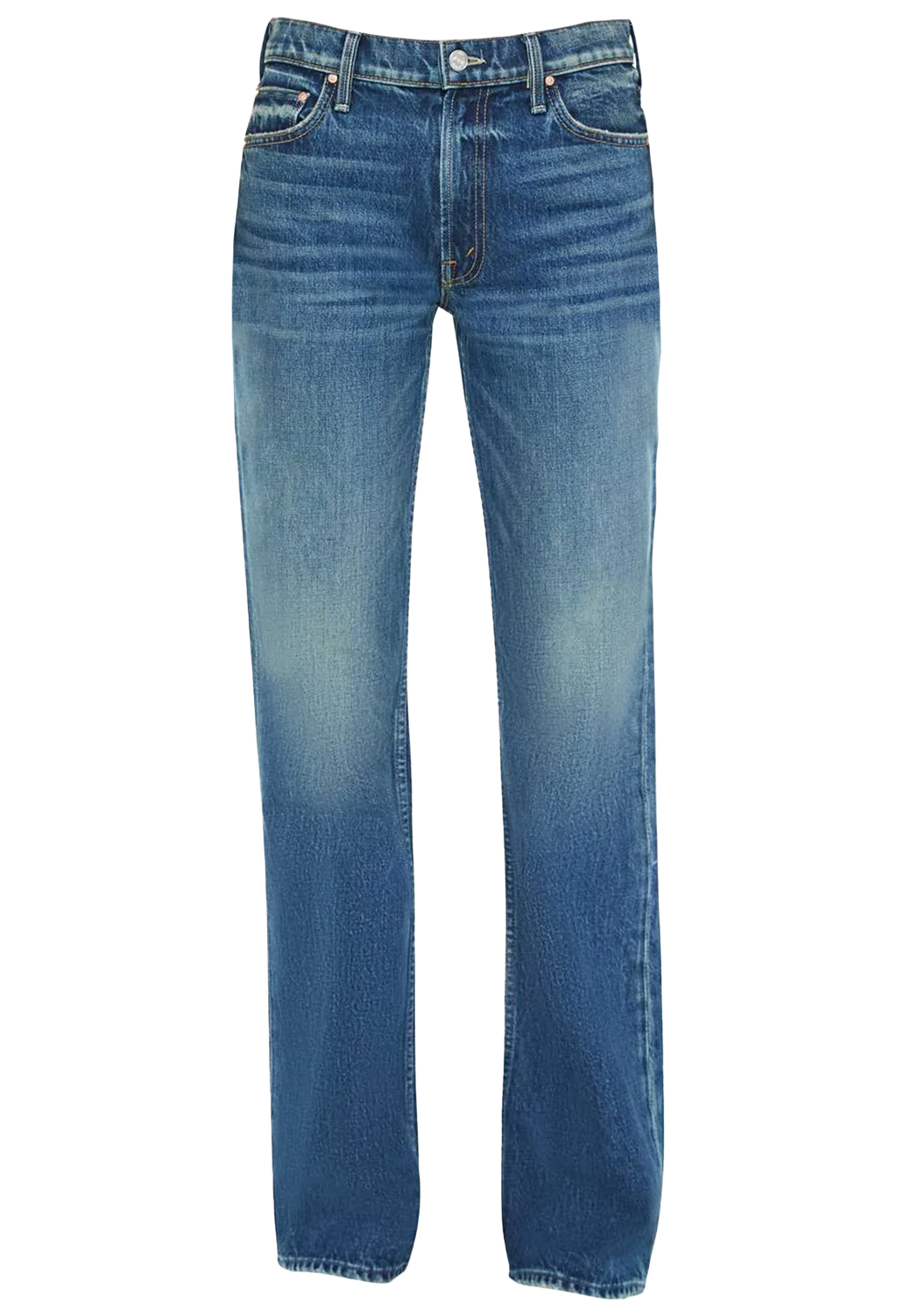 Blue jeans on a white background