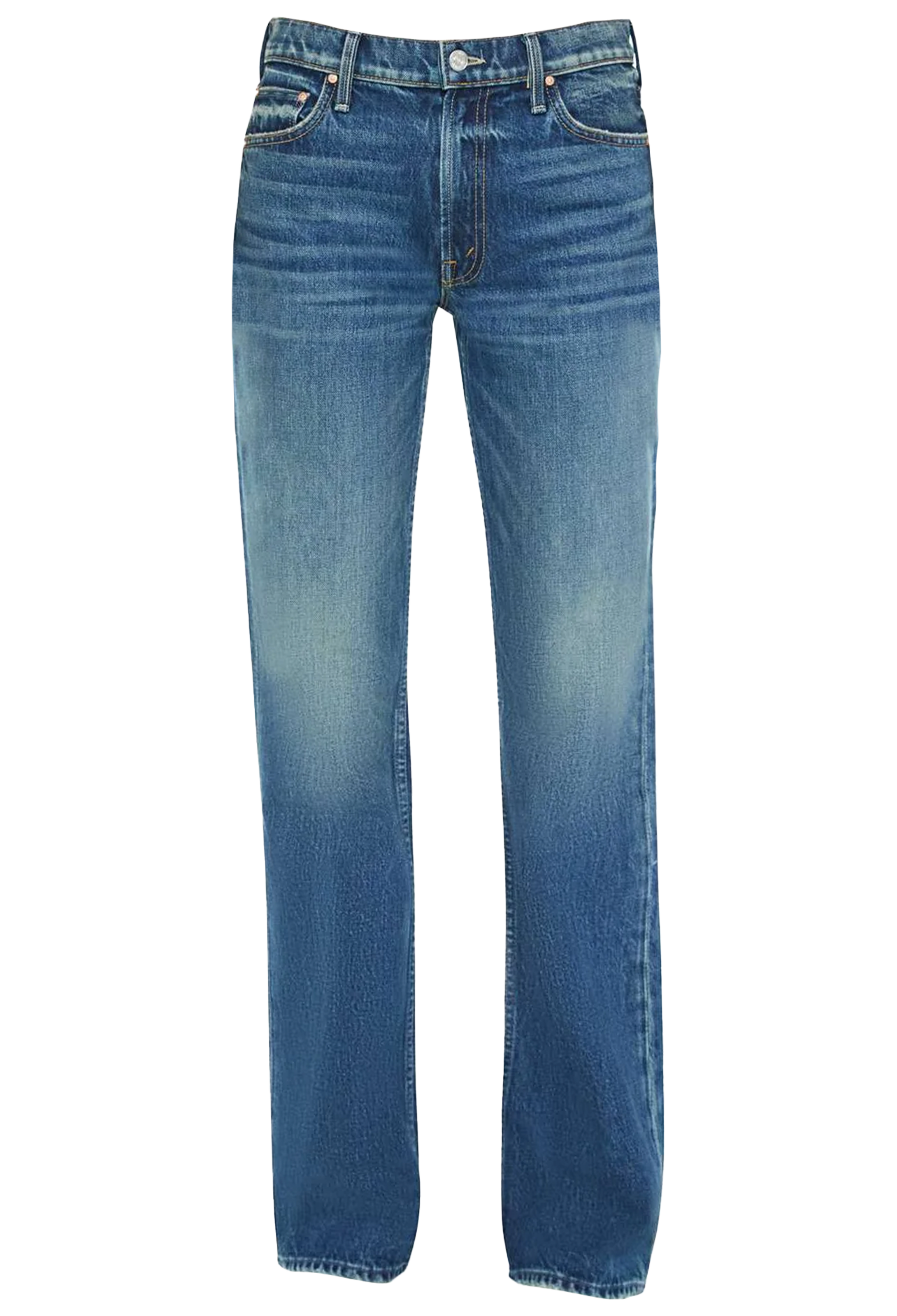 Blue jeans on a white background