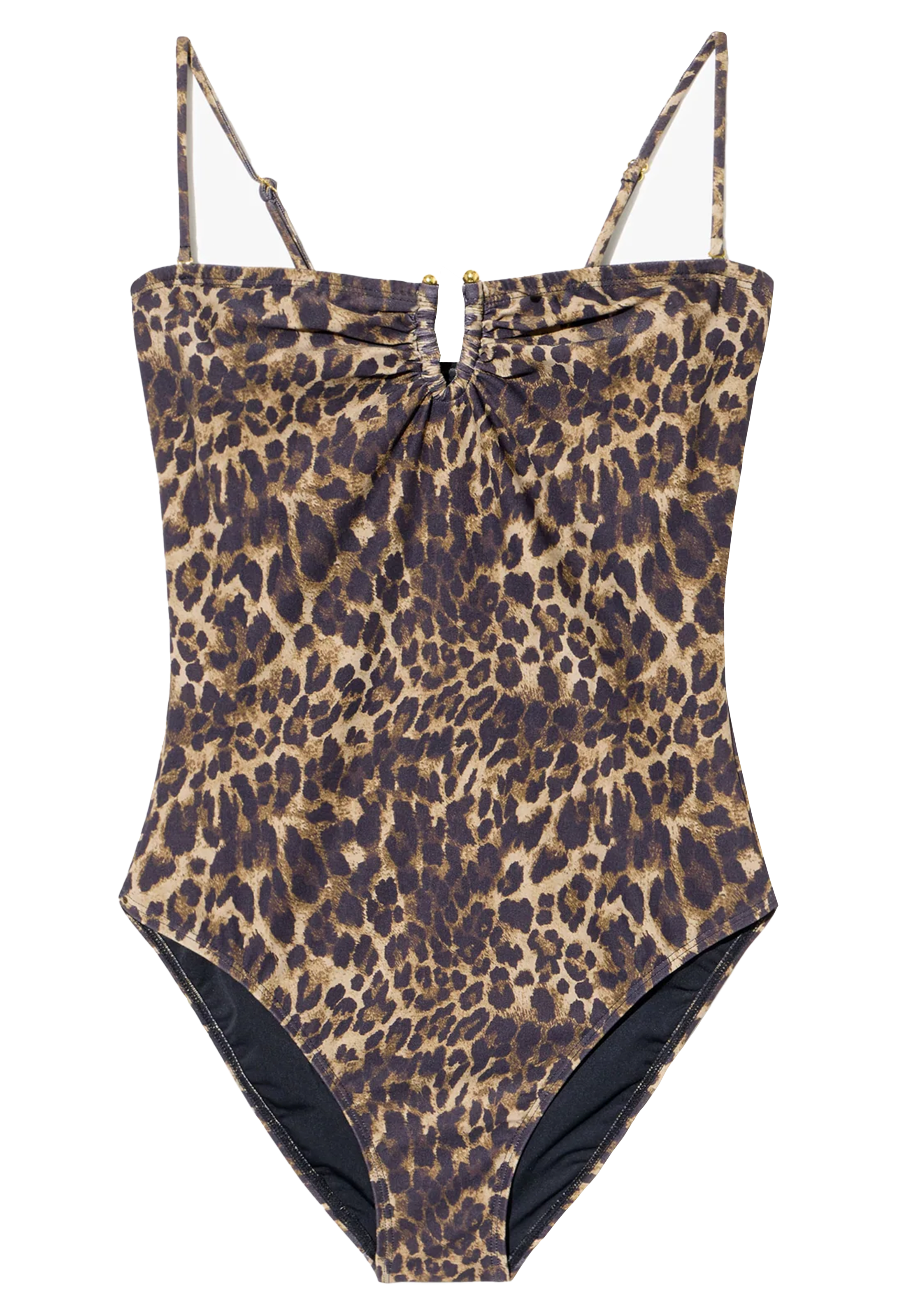 Leopard print swimsuit on a white background