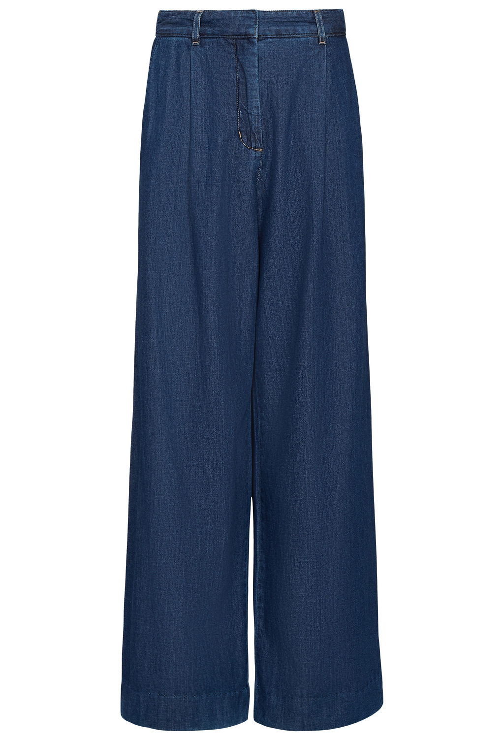 Pair of blue jeans on a white background