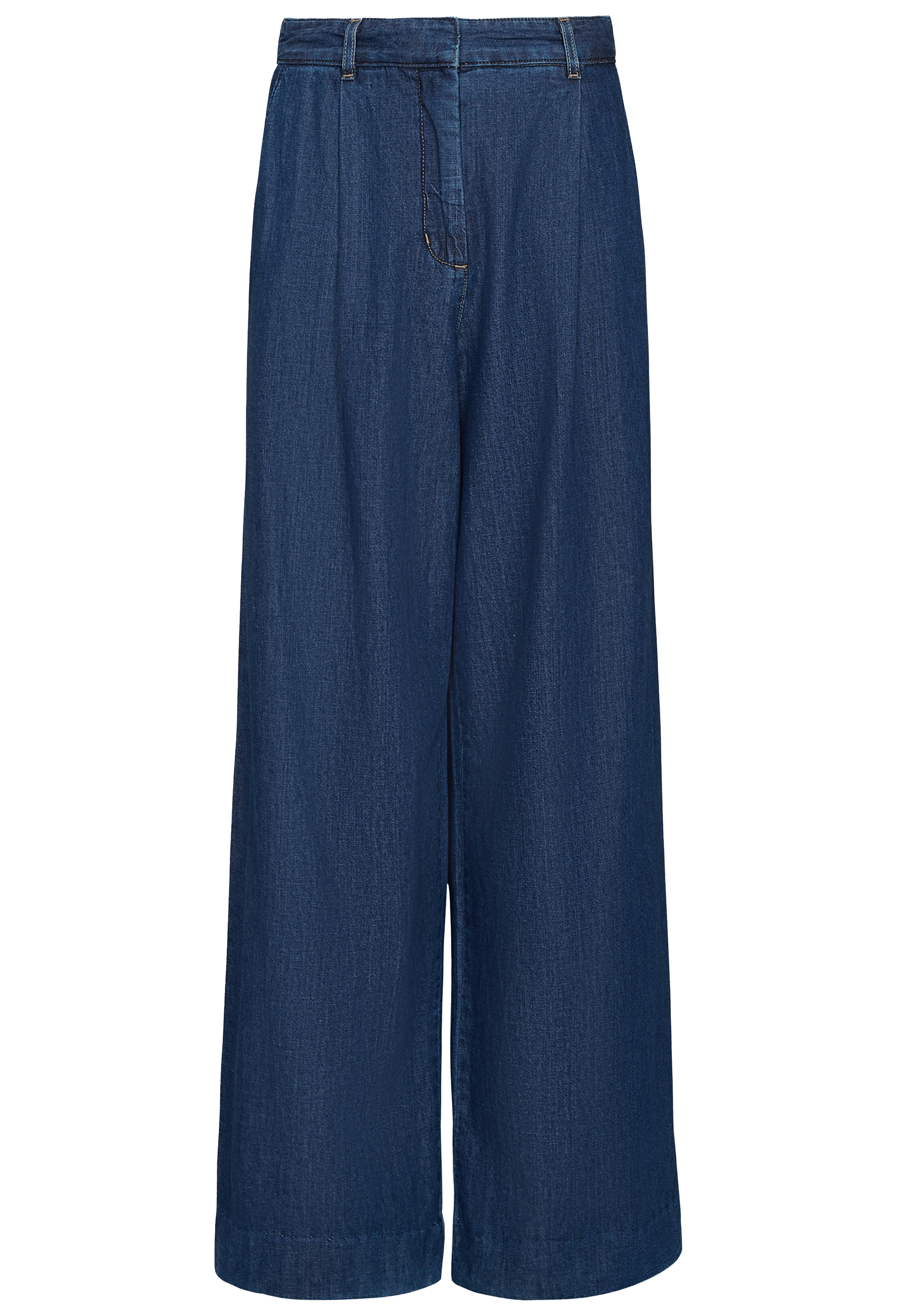 Pair of blue jeans on a white background
