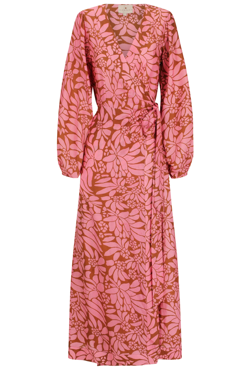 Floral patterned dress on a white background