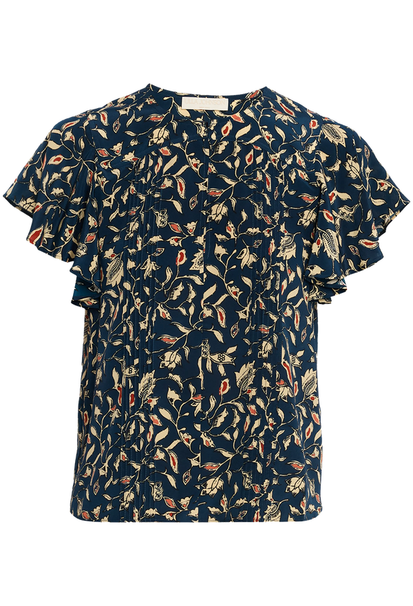 Floral patterned top on a white background