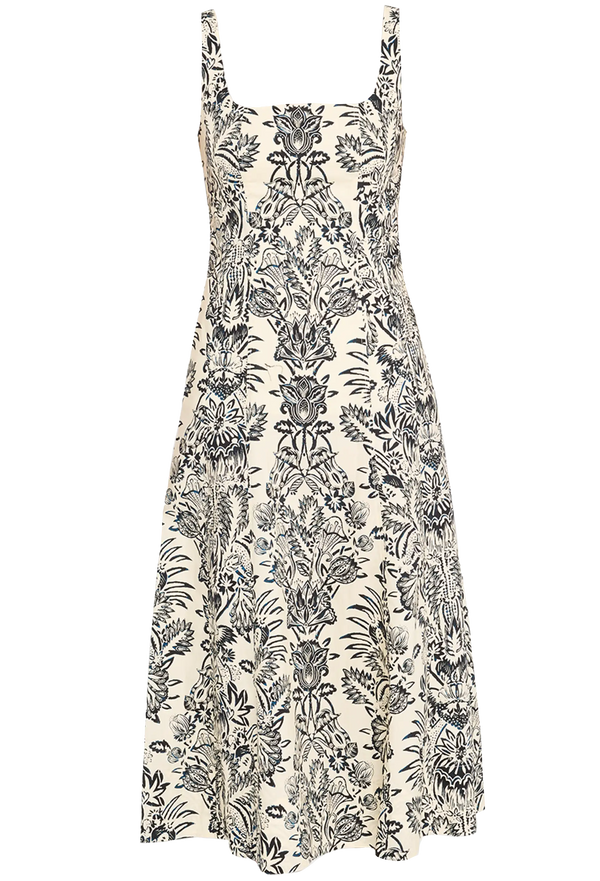 Floral patterned dress on a white background