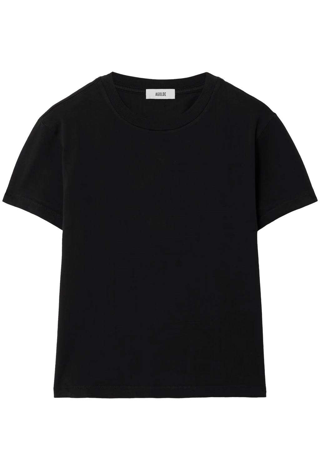 Black t-shirt on a white background
