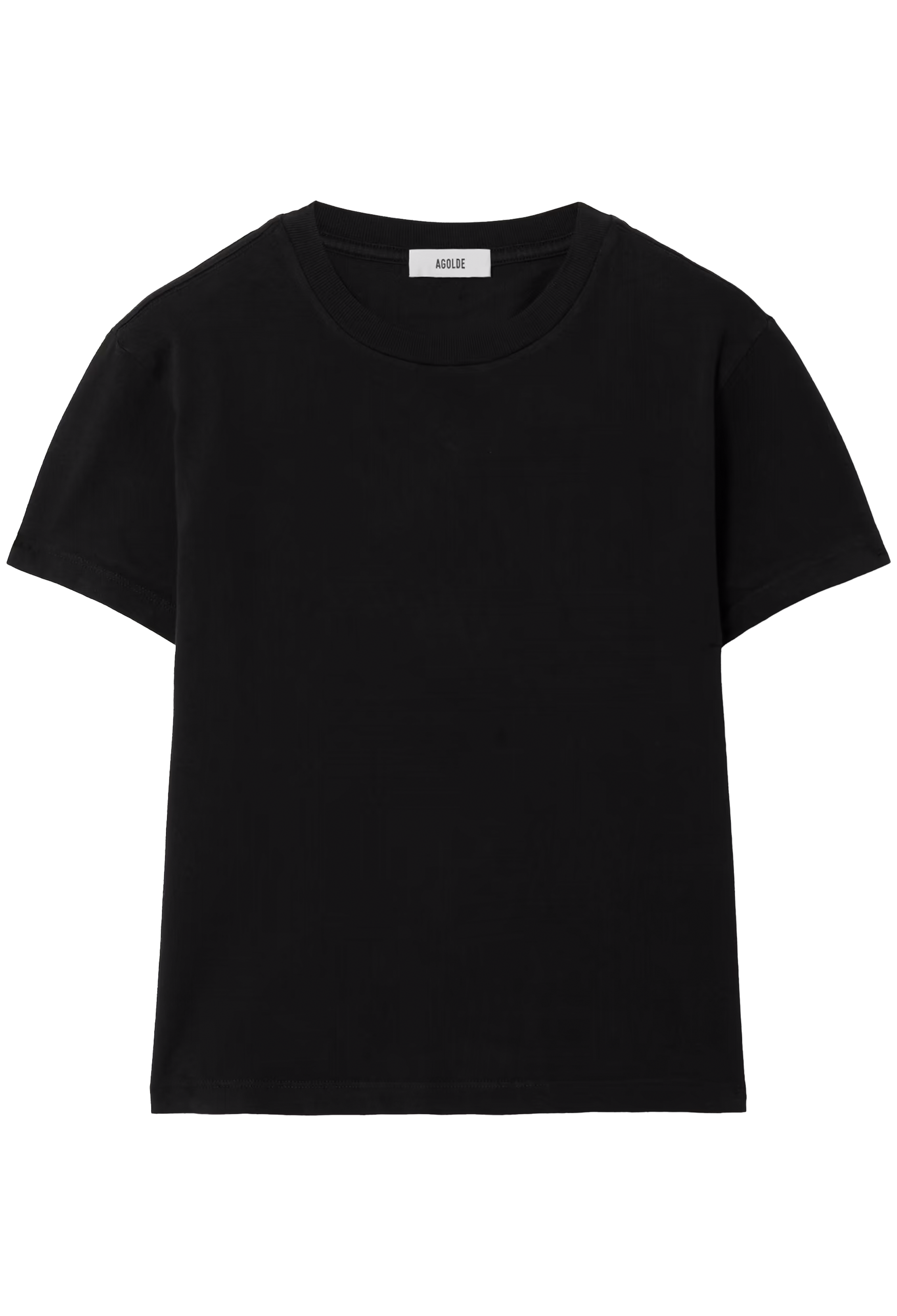 Black t-shirt on a white background