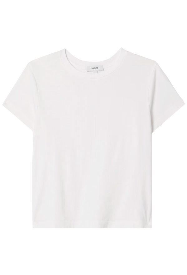 White t-shirt on a white background