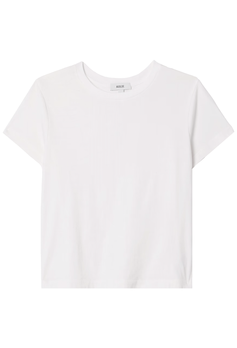 White t-shirt on a white background