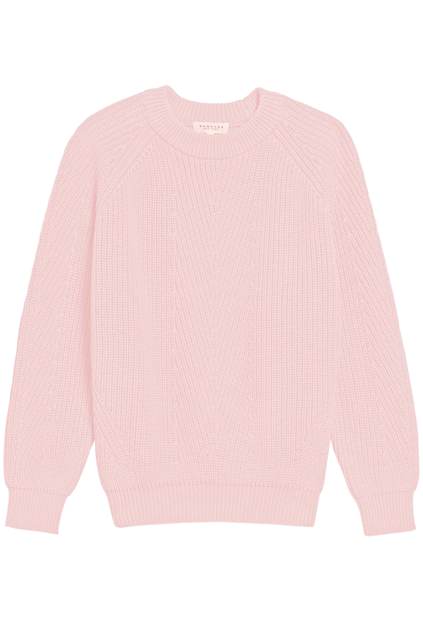 Pink sweater on a white background