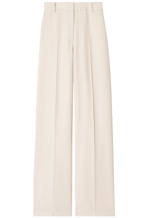 Pair of white pants on a white background