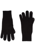Pair of black gloves on a white background