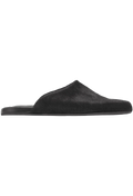 Black slipper on a white background