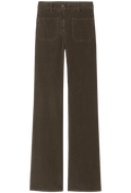 Brown corduroy pant on transparent background. 