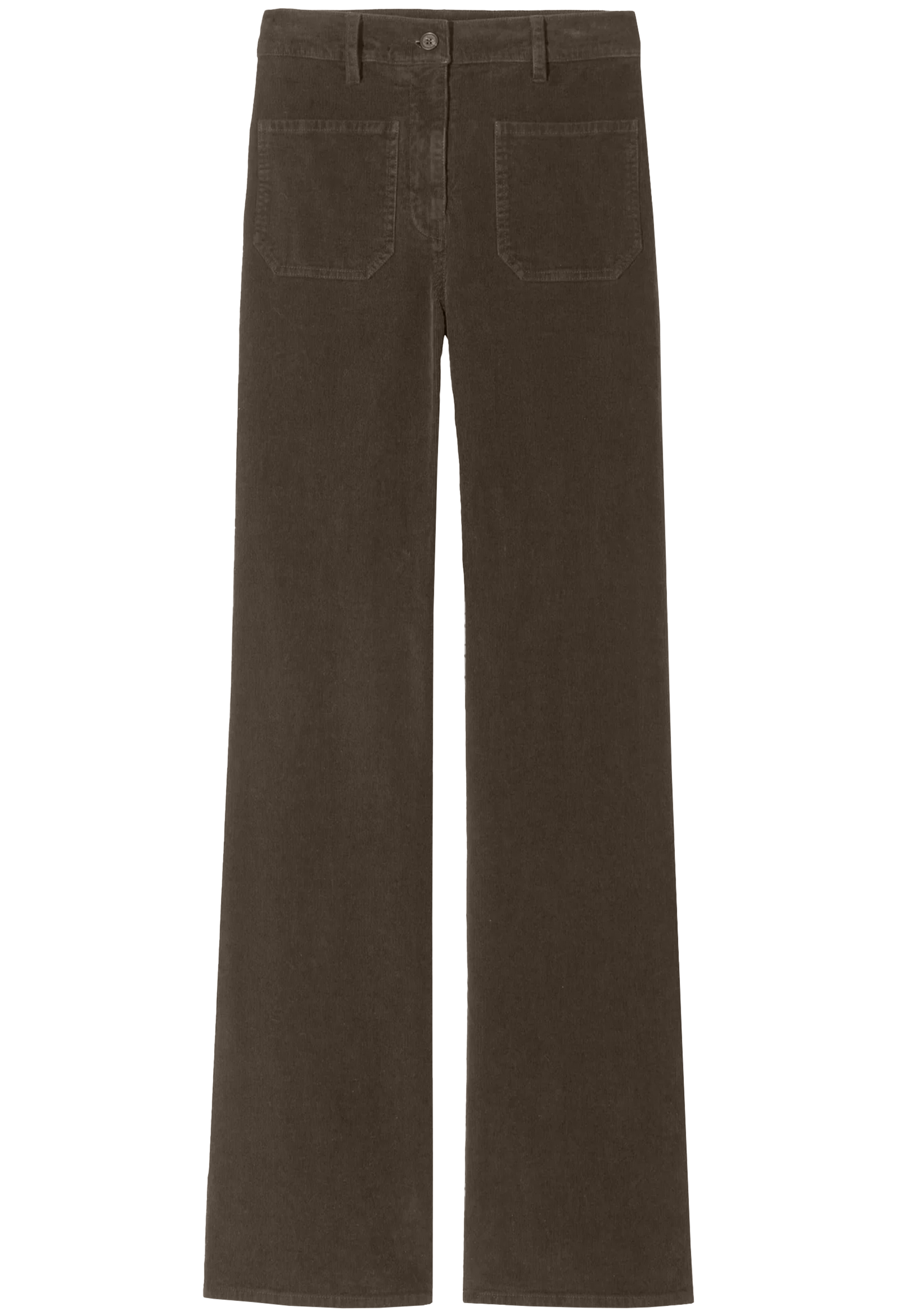 Brown corduroy pant on transparent background. 