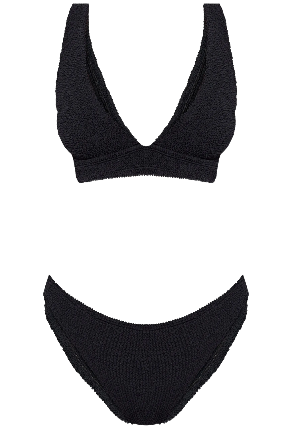 Black bikini set on a white background