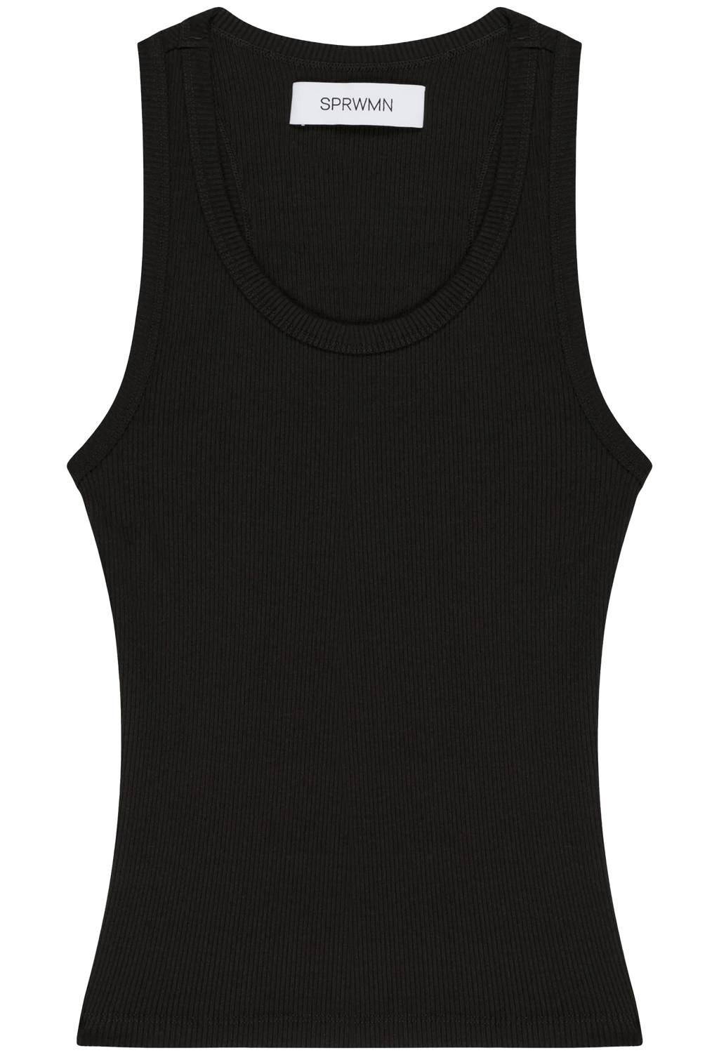 Black tank top on a white background