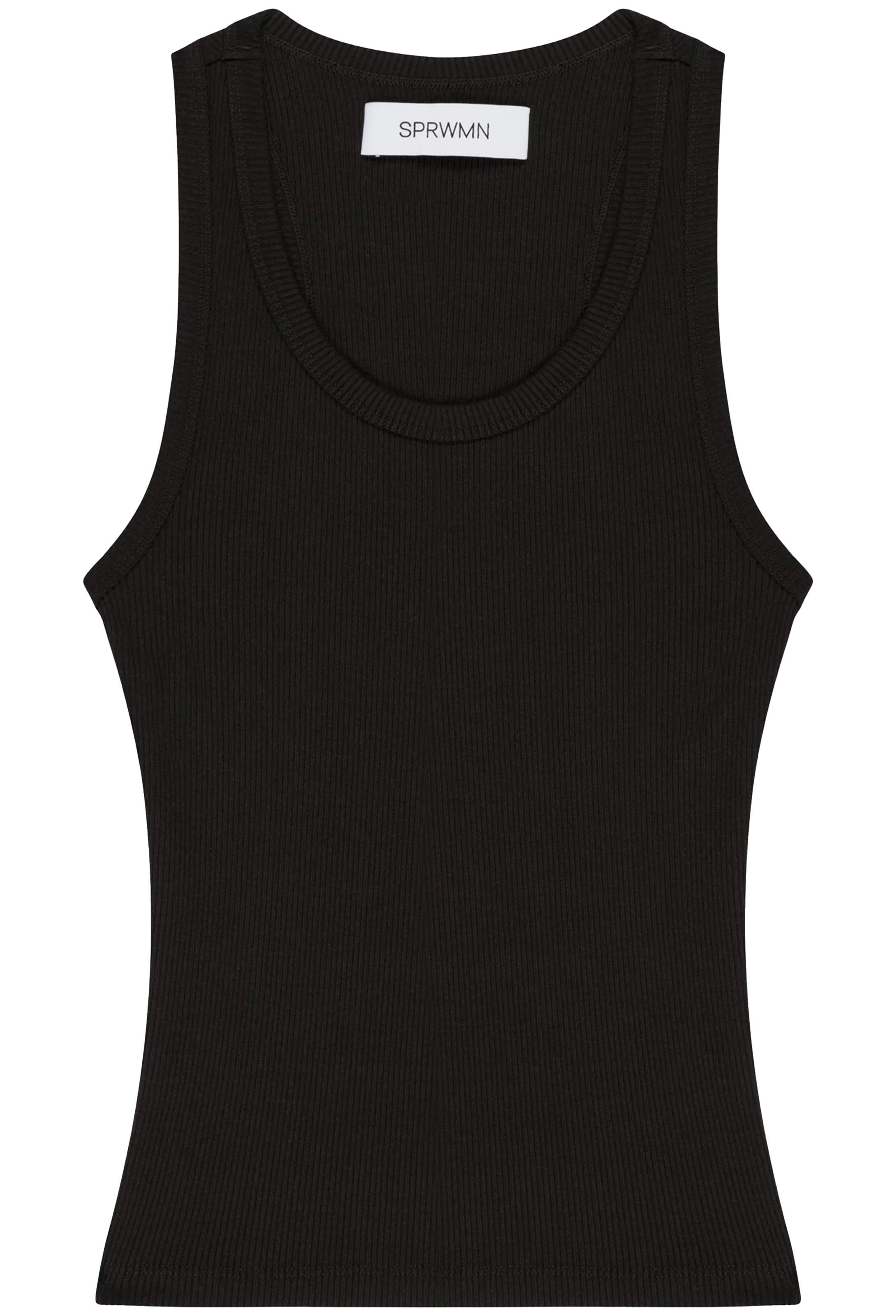 Black tank top on a white background