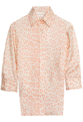 Light pink shirt with panther pattern on a white background