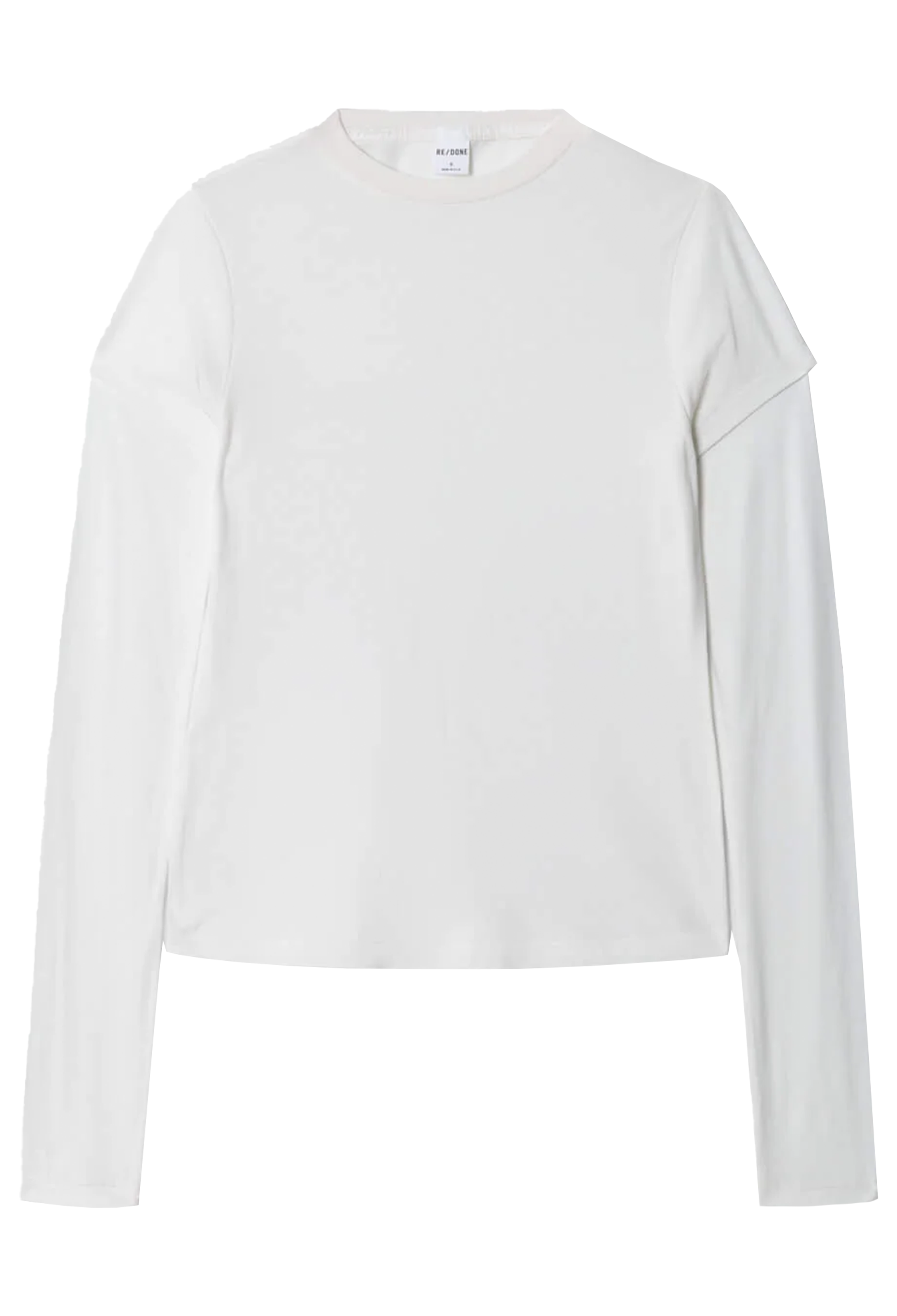 White long-sleeve top on a white background