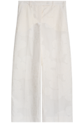 White pants on a white background